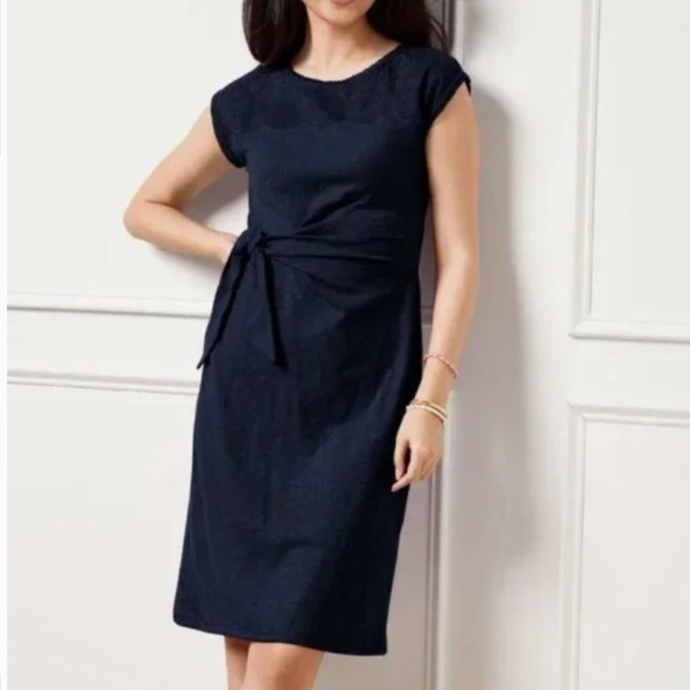 Talbots - Nantucket Slub Eyelet Yoke Dress - NWT